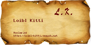 Loibl Kitti névjegykártya