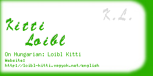 kitti loibl business card